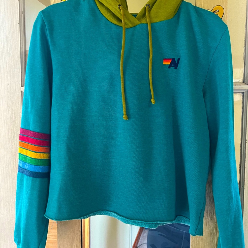 NWOT aviator nation cropped hoodie